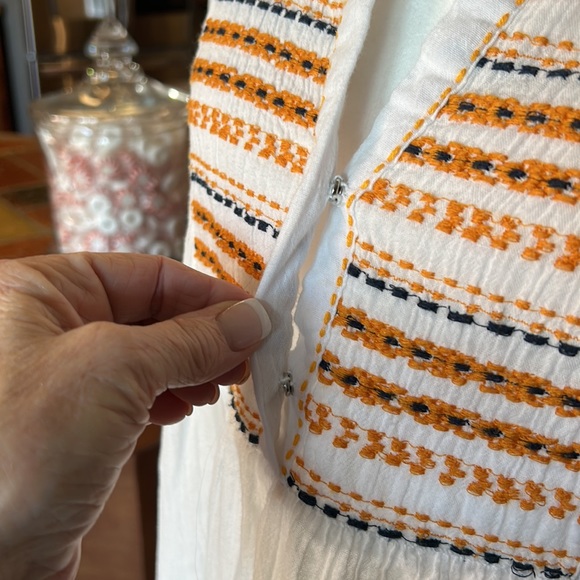 Velvet by Graham & Spencer Zaley Cotton Blouse szL - Picture 7 of 15